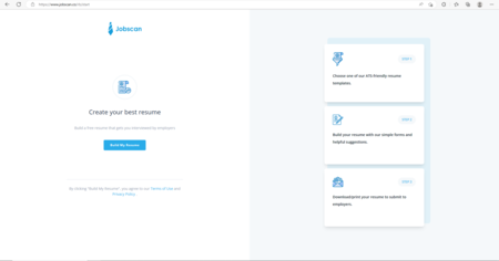Jobscan Resume Builder Page Jobscan Resume Builder Page